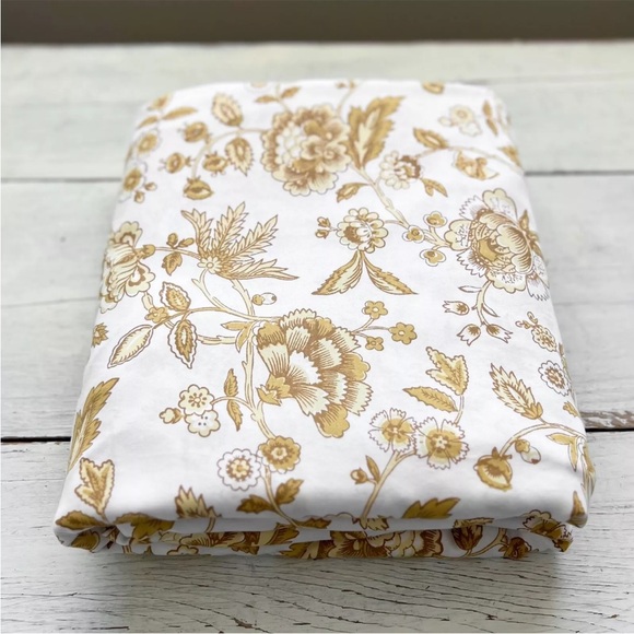 GARNET HILL Palampore PIMA COTTON Floral KING Duvet Cover Gold Wheat Yellow SOFT - Picture 7 of 7